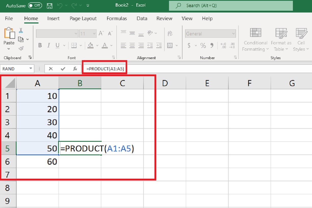 multiplication de plages dans Excel