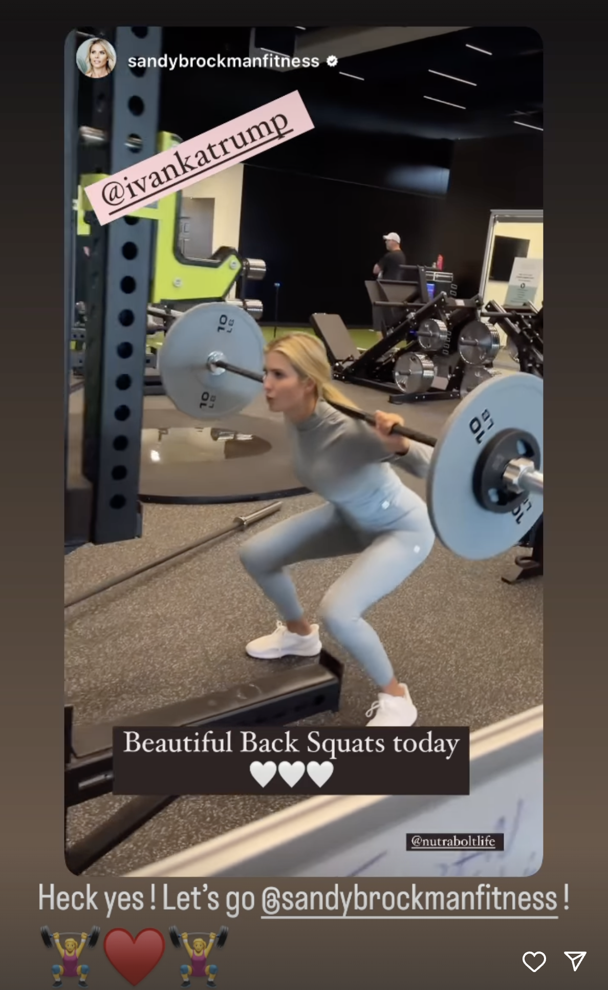 Ivanka Trump en pleine séance de squats.
