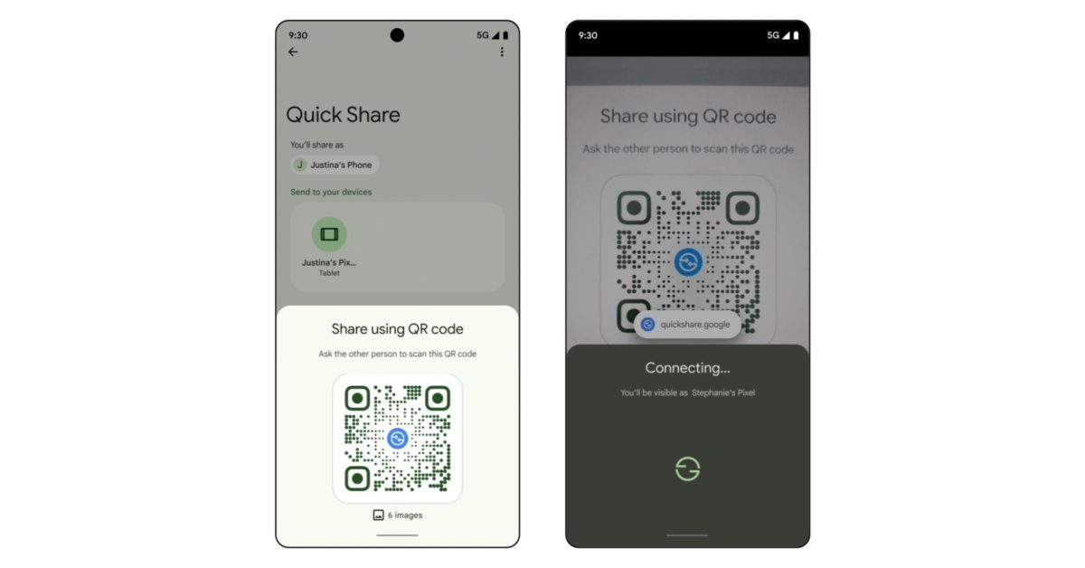 Partagez instantanément avec Google Quick Share : le partage par QR code se déploie à grande échelle !